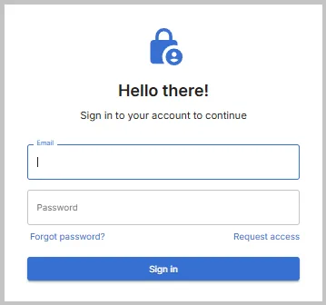 Customer Portal Login Page