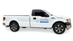 PG Pool and Spa service truck for Houston pool repair and maintenance